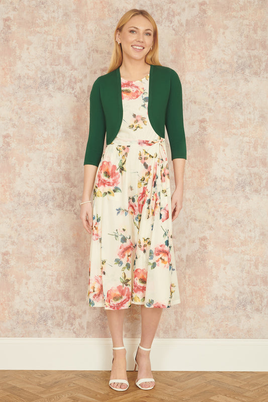 Yumi Dark Green Knitted Bolero Yumi