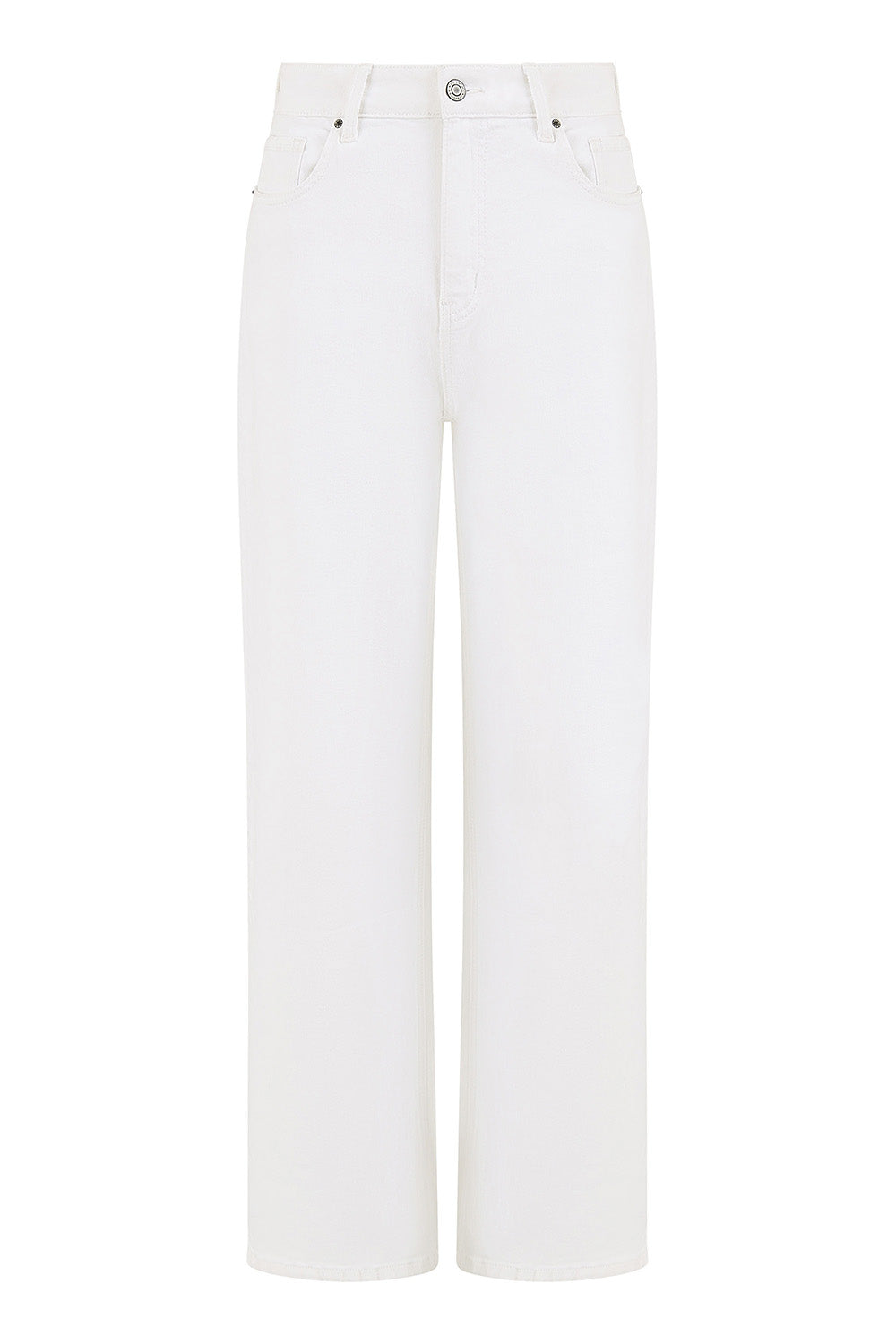 Yumi White Wide Leg High Waist Jeans TROUSER Yumi