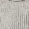 Yumi Grey Ribbed Knit Roll Neck Jumper Knit Jumper Yumi
