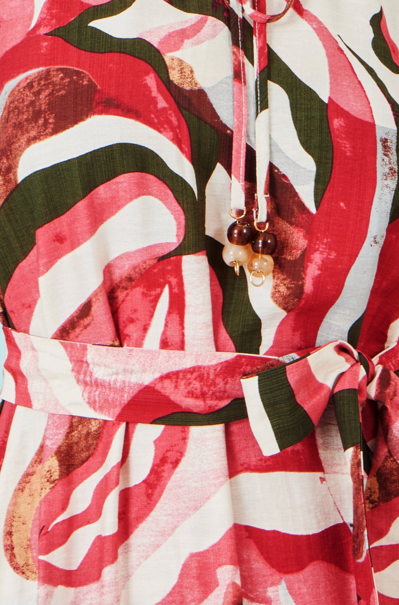 Yumi Pink Viscose Swirl Print Midi Dress Dress Casual Yumi