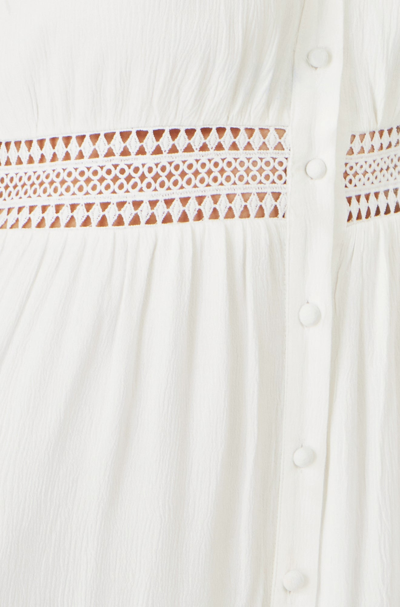 Yumi White Cotton Square Neckline Lace Midi Dress Beachwear Yumi