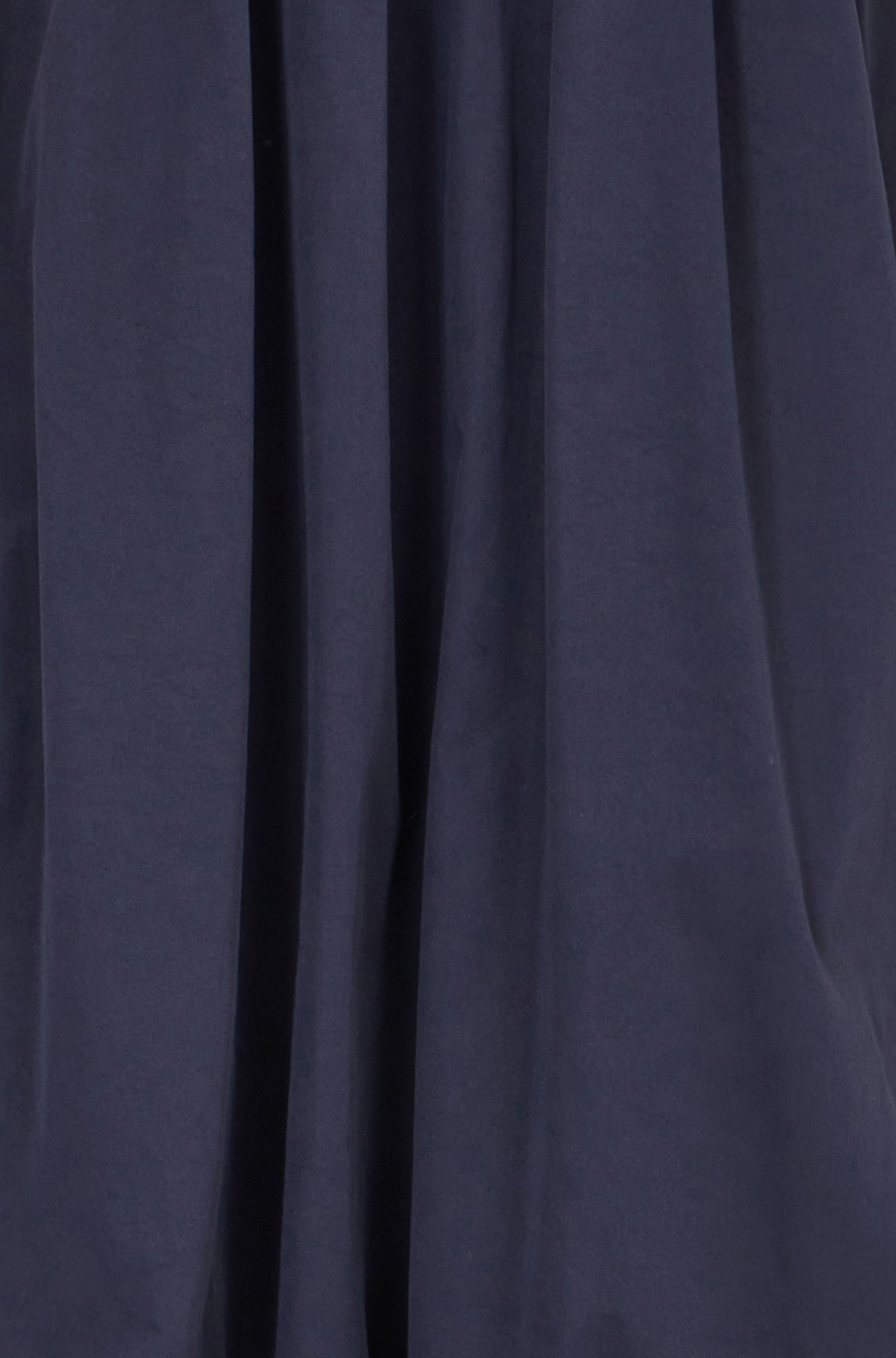 Yumi Navy Satin Bubble Hem Midi Skirt Skirts Yumi