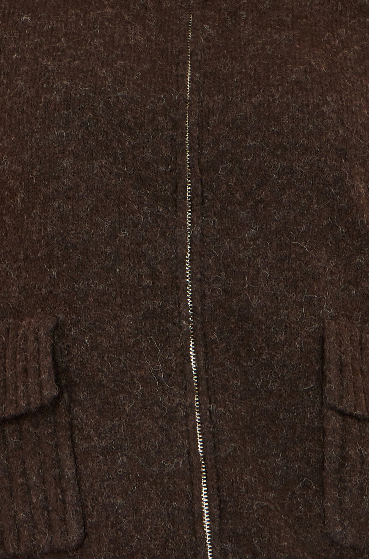 Yumi Brown Zip Up Cardigan Knit Cardigan Yumi