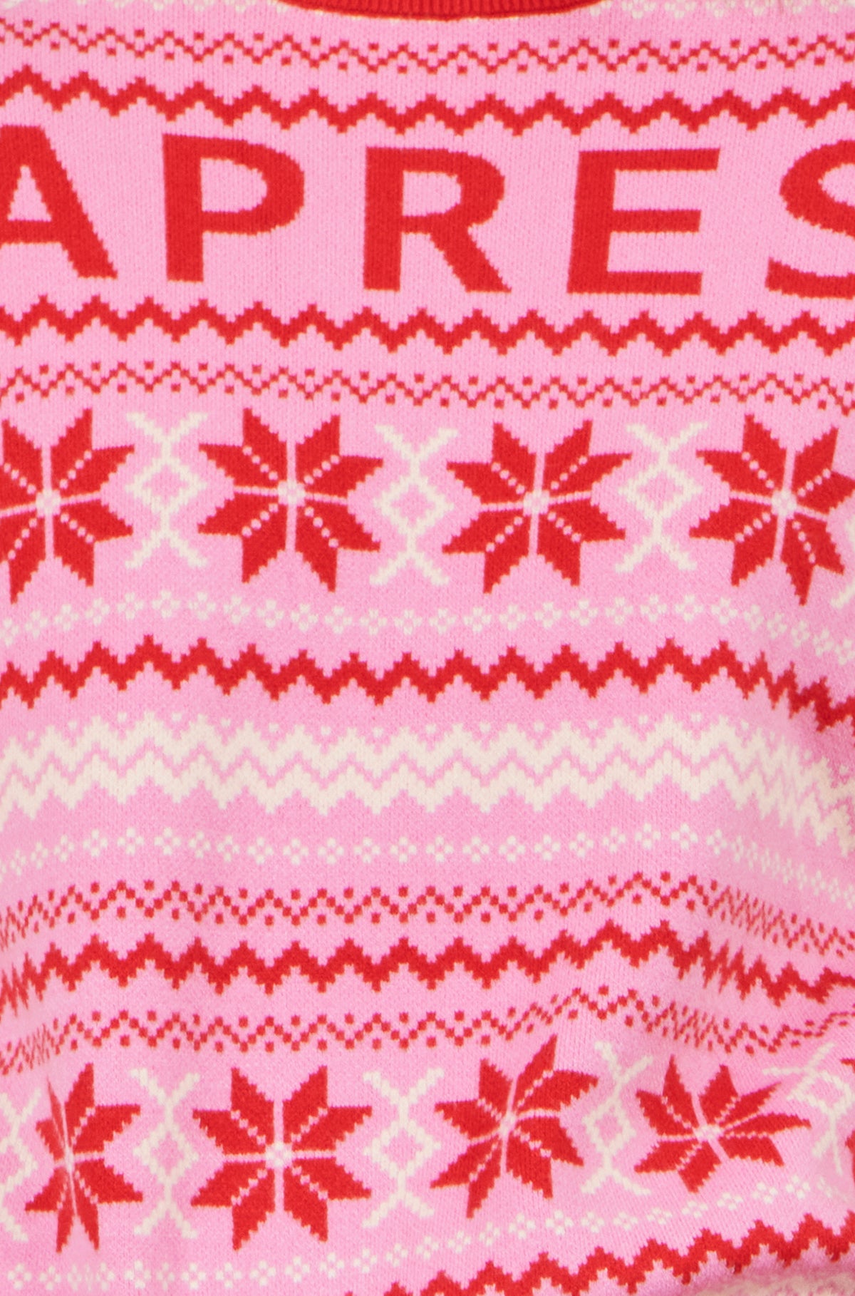 Yumi Red Apres Intarsia Jumper
