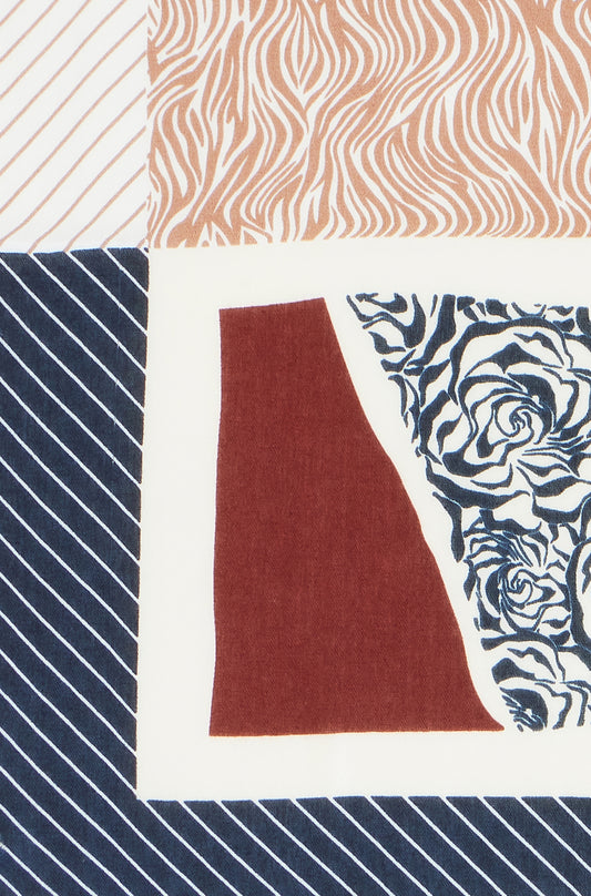 Yumi Multicolour Viscose Stripe Pattern Scarf ACC SCARF Yumi