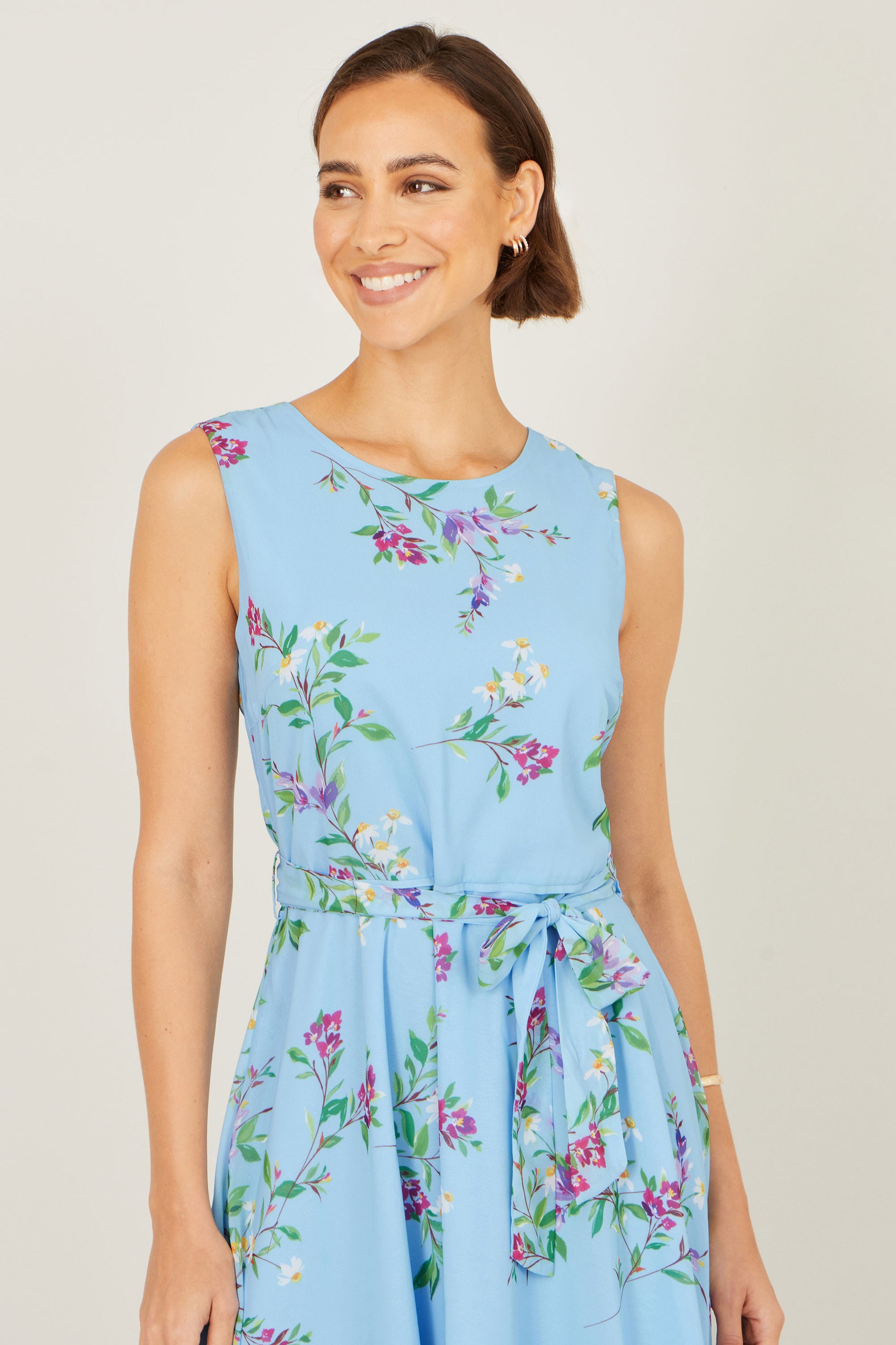 yumi skater dress Yumi Green Embroidered Floral Skater Dress