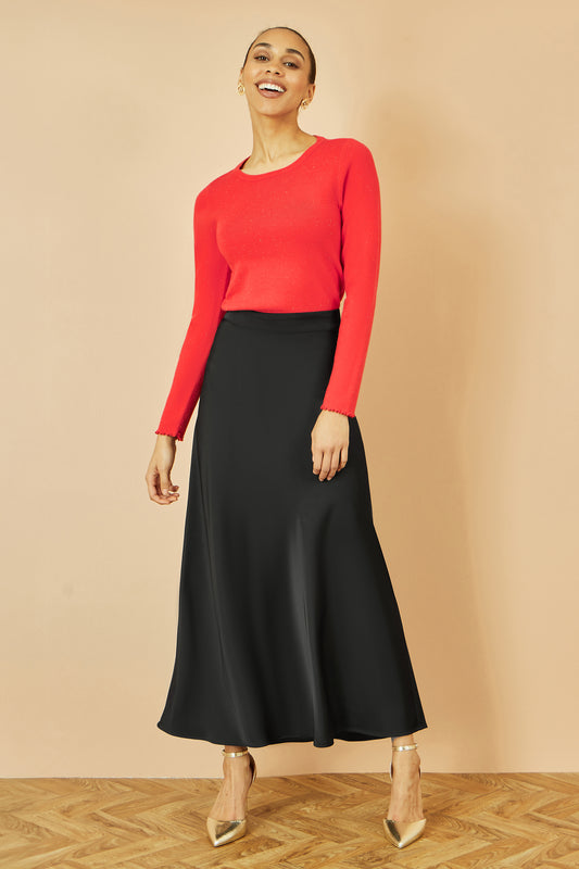 Yumi Red Sparkle Knit Jumper Knit Xmas Jumper Yumi