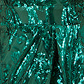 Yumi Green Sequin Midi Wrap Dress With Split Hemline And Long Sleeves Dress Party Yumi