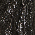 Yumi Black Sequin Midi Wrap Dress With Split Hemline And Long Sleeves Dress Party Yumi