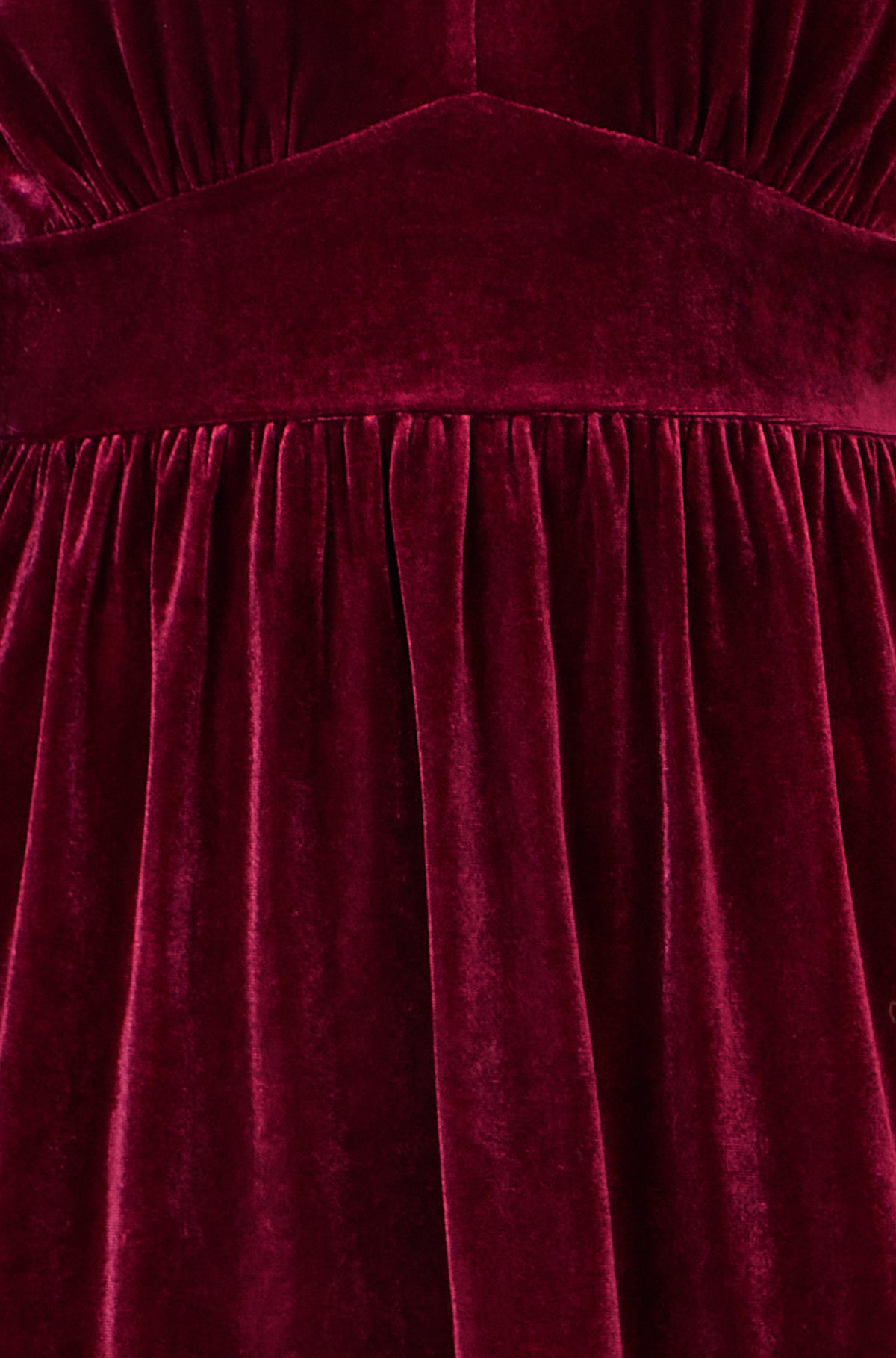 Yumi Burgundy Velvet Long Sleeve Skater Dress Dress Party Yumi