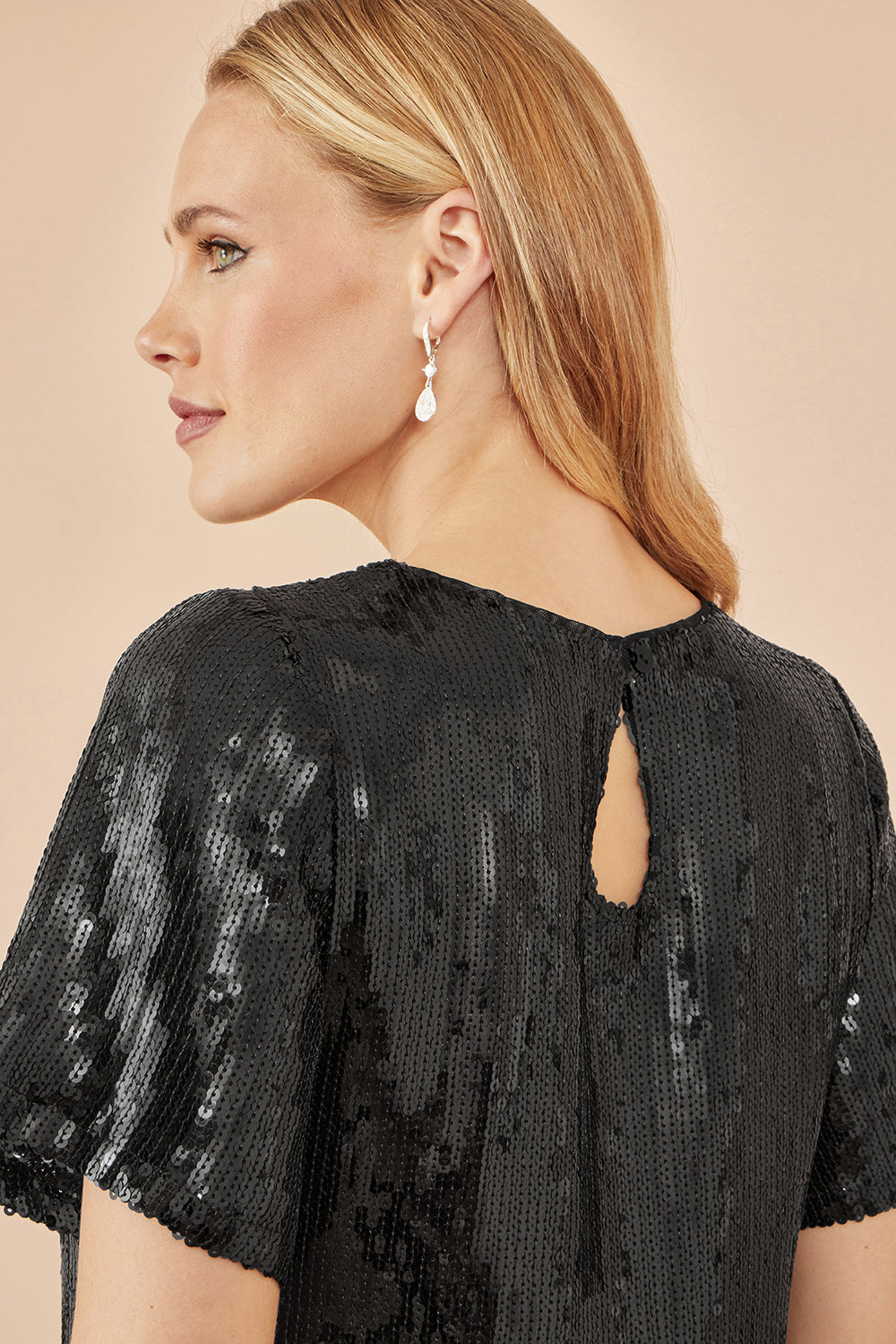 Yumi Black Sequin Tassels Hem Midi Tunic Dress Dress Party Yumi