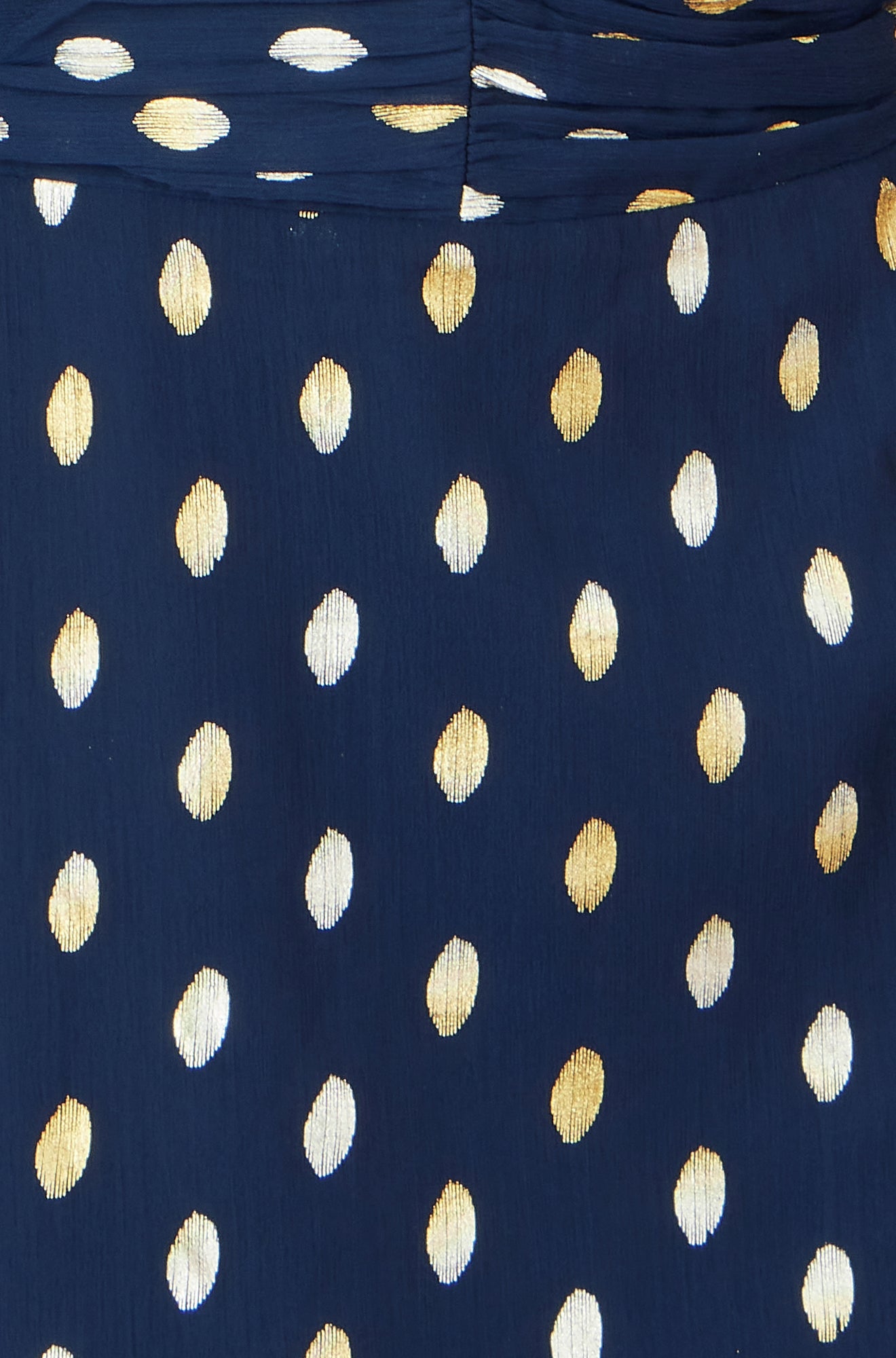 Yumi Navy Foil Print Midi Dress Dress Party Yumi