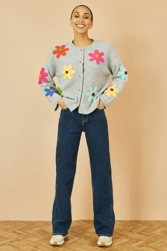 Yumi Blue Dark Wash Stretch Wide Leg Jeans TROUSER Yumi