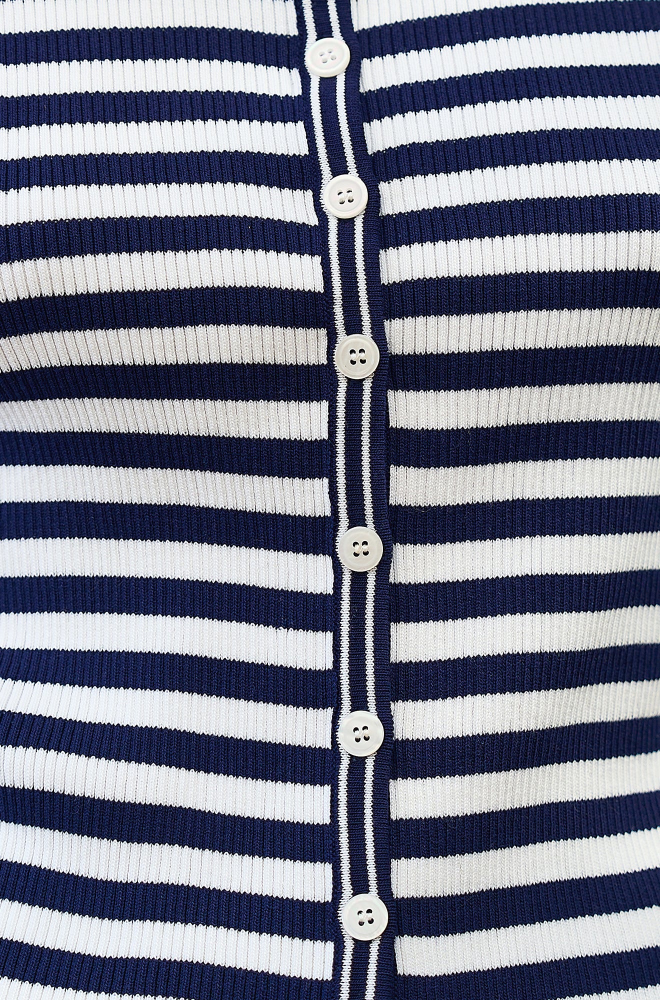 Yumi Navy Nautical Striped Knitted Top Knit Top Yumi