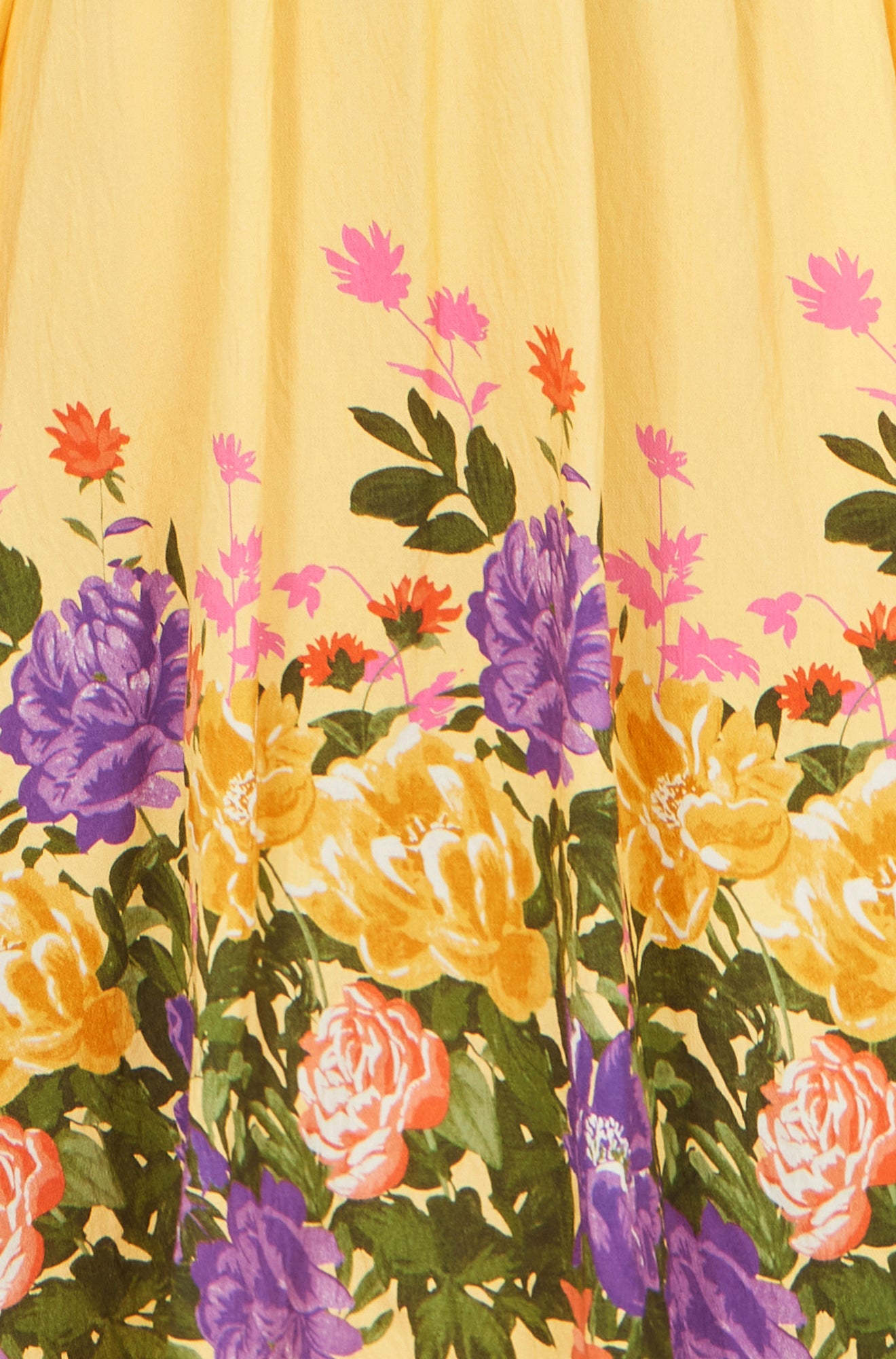 Yumi Butter Yellow Floral Mirror Print Viscose Midi Dress Dress Occasion Yumi