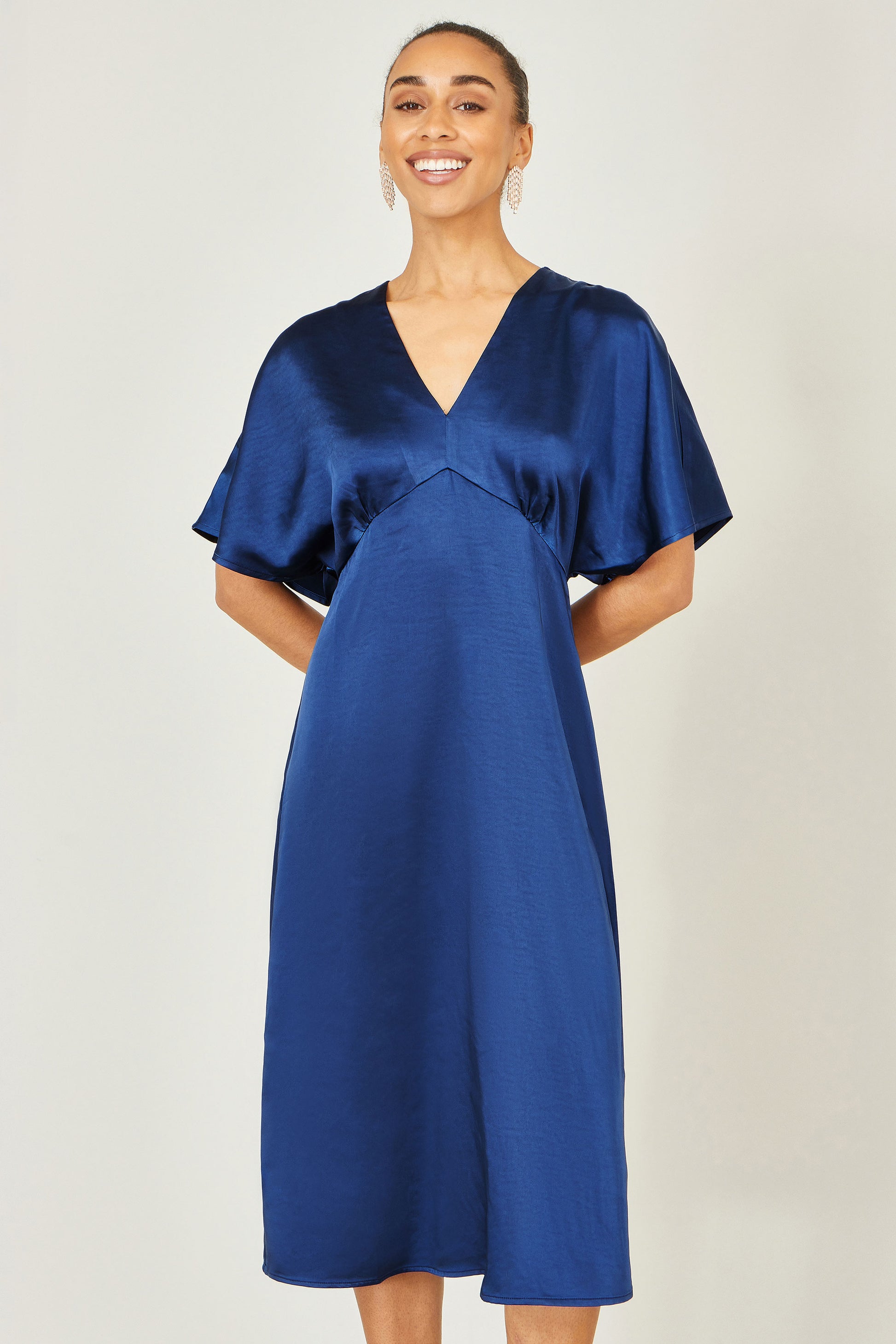 navy blue kimono dress Chillax Floral Robe Kimono Dress Navy