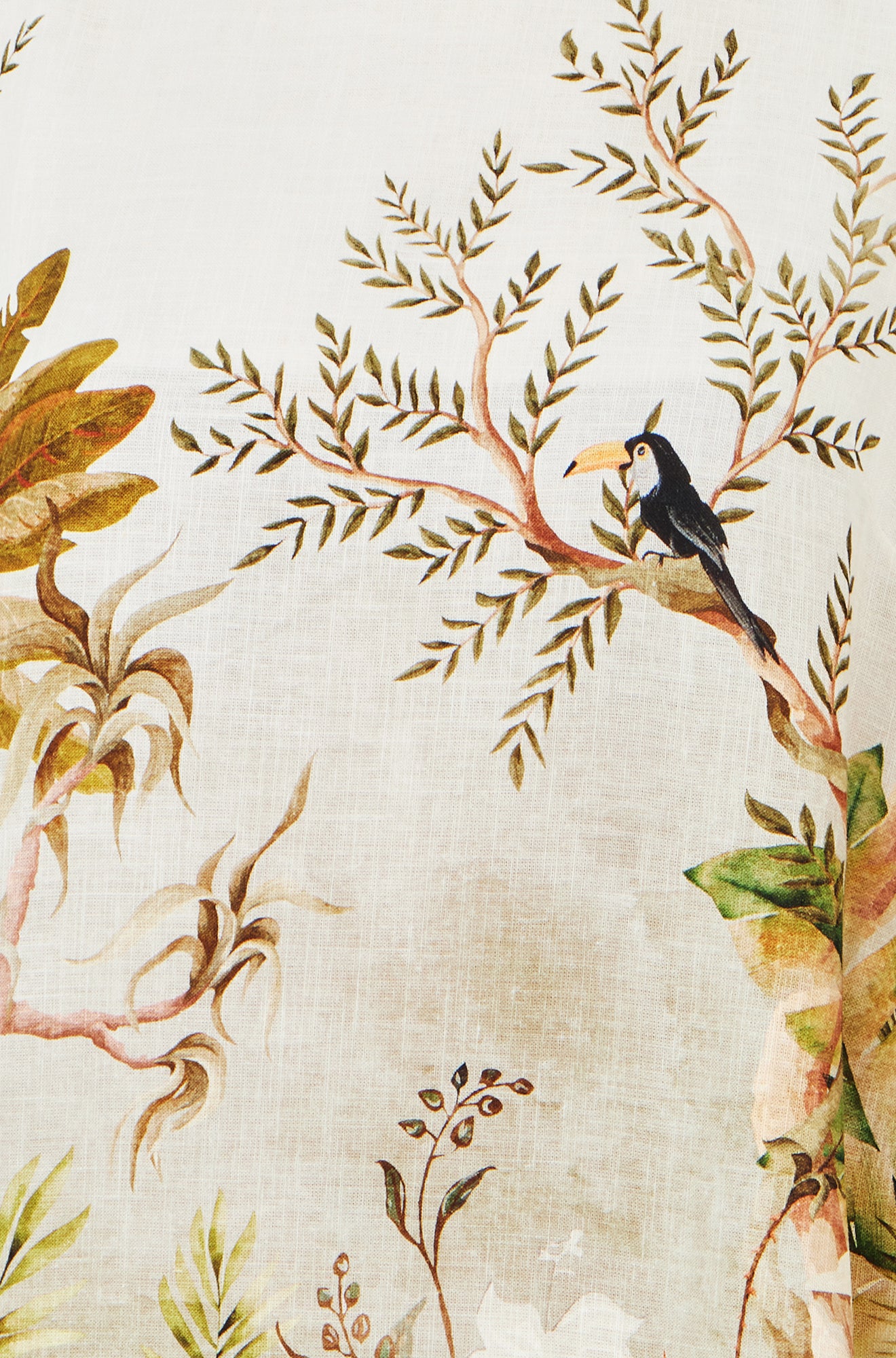 Yumi Ivory Jungle Print Viscose Shift Dress Dress Casual Yumi