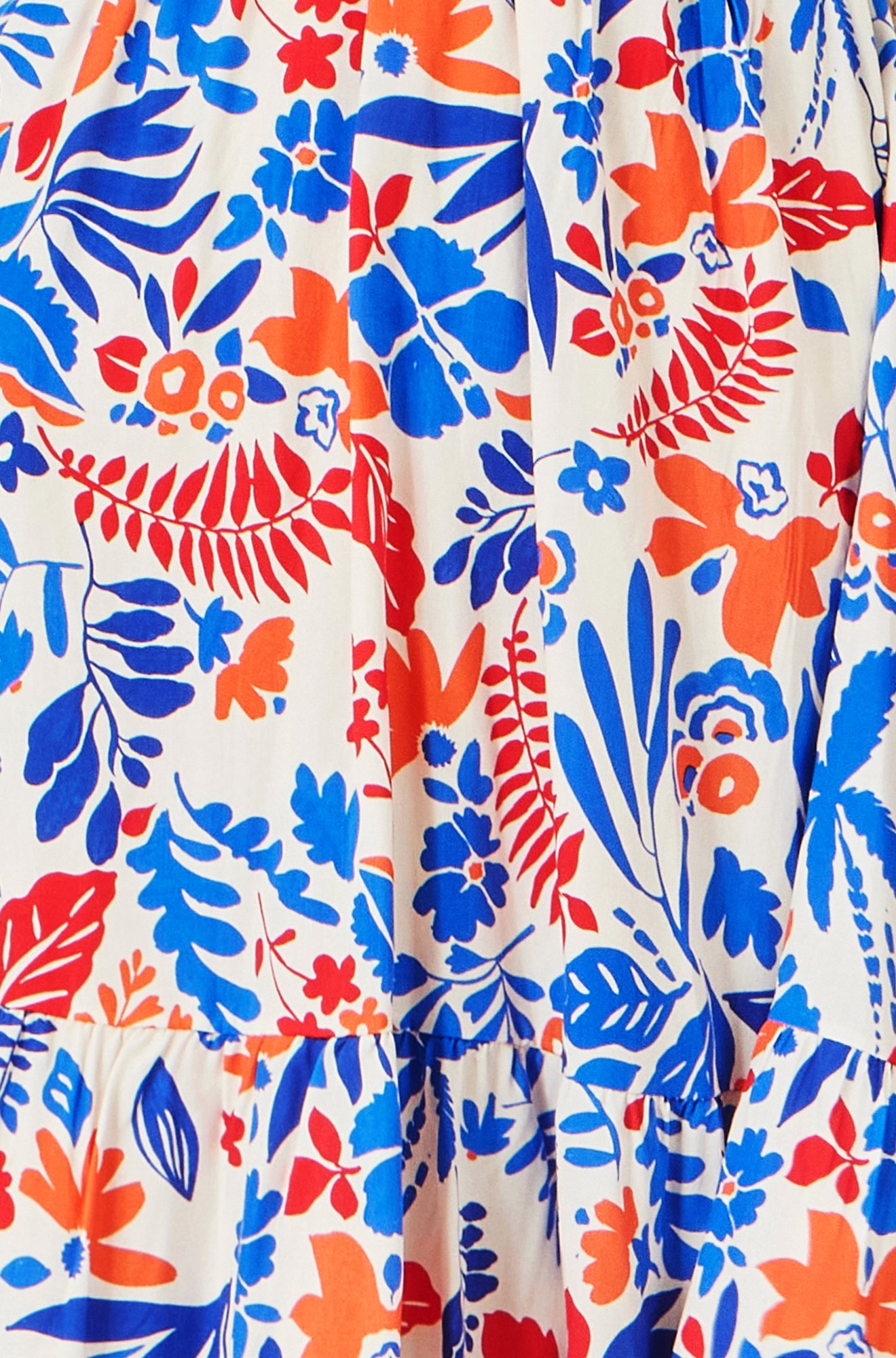 Yumi Multicolour Leaf Print Viscose Kimono Sleeve Tunic Beachwear Yumi