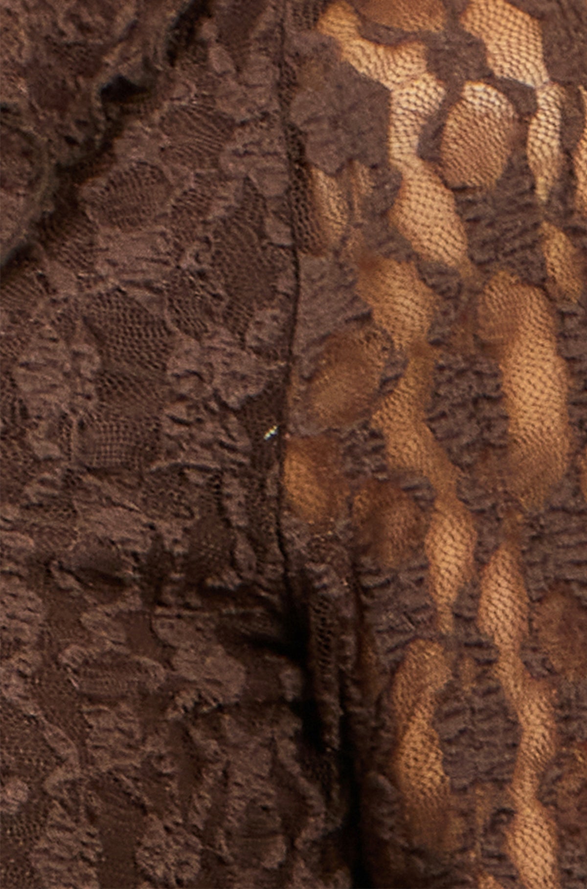 Yumi Brown Ruffle Lace Top Tops Yumi