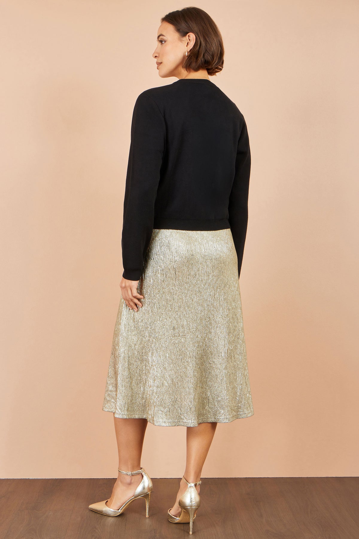 Yumi Black Bow Button Cardigan Knit Cardigan Yumi