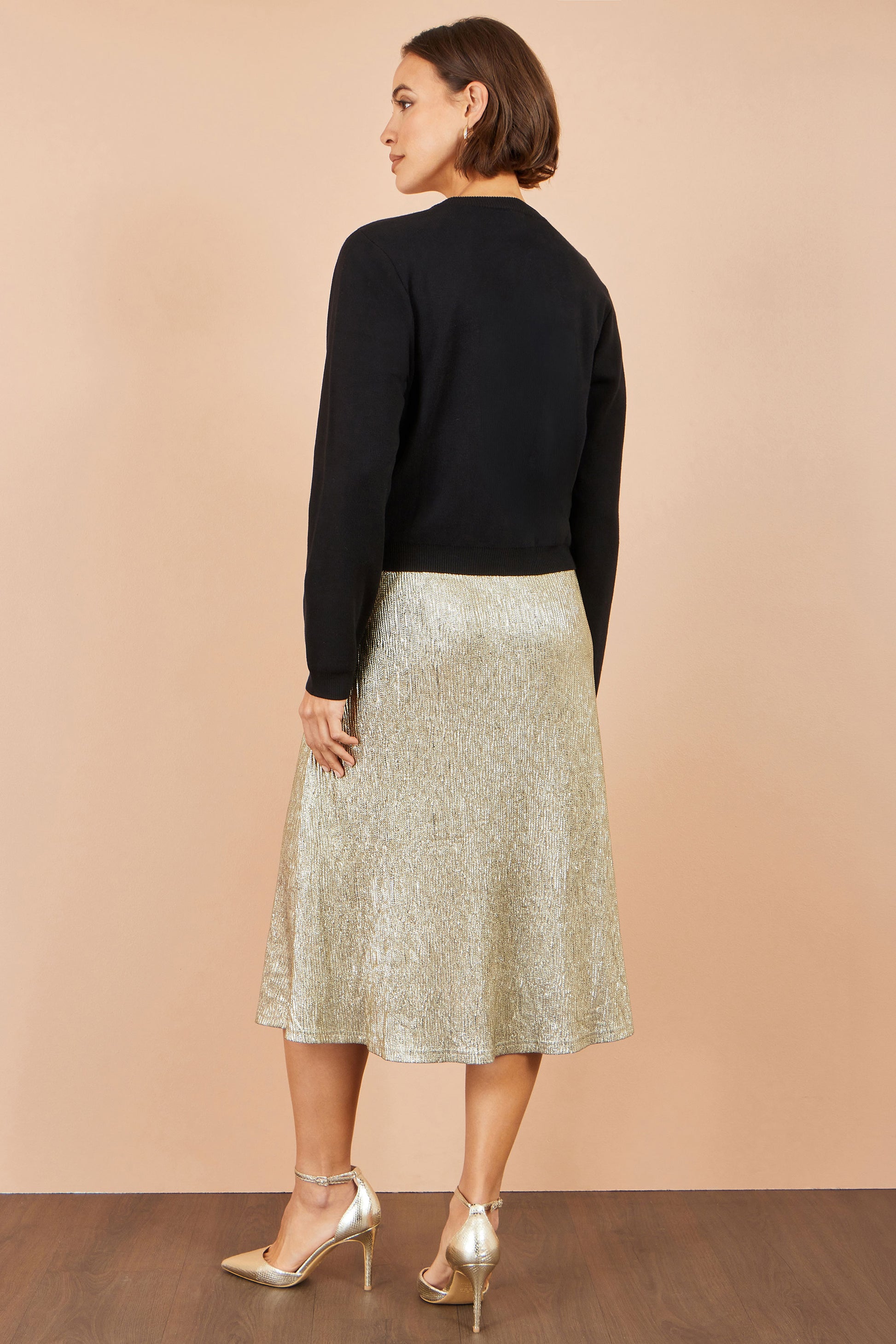 Yumi Black Bow Button Cardigan Knit Cardigan Yumi