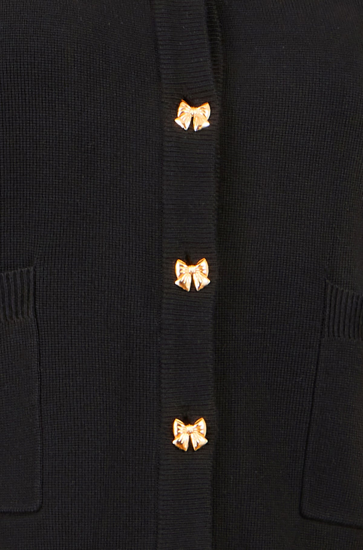 Yumi Black Bow Button Cardigan Knit Cardigan Yumi