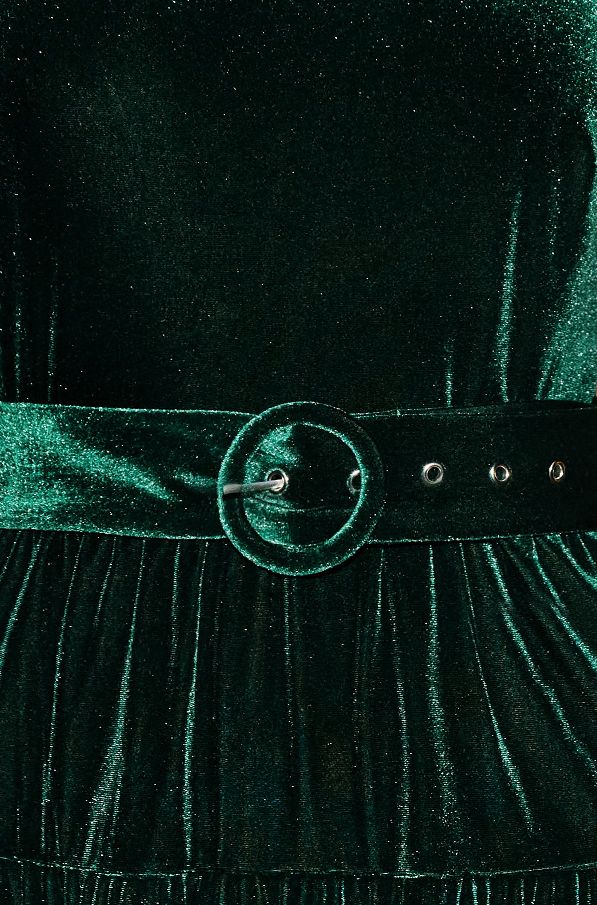 Yumi Green Velvet Halter Maxi Dress With Belt Dress Party Yumi