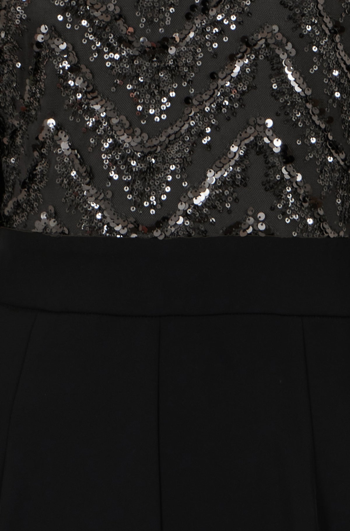 Yumi Black Sequin V Neck Jumpsuit Jumpsuit Yumi