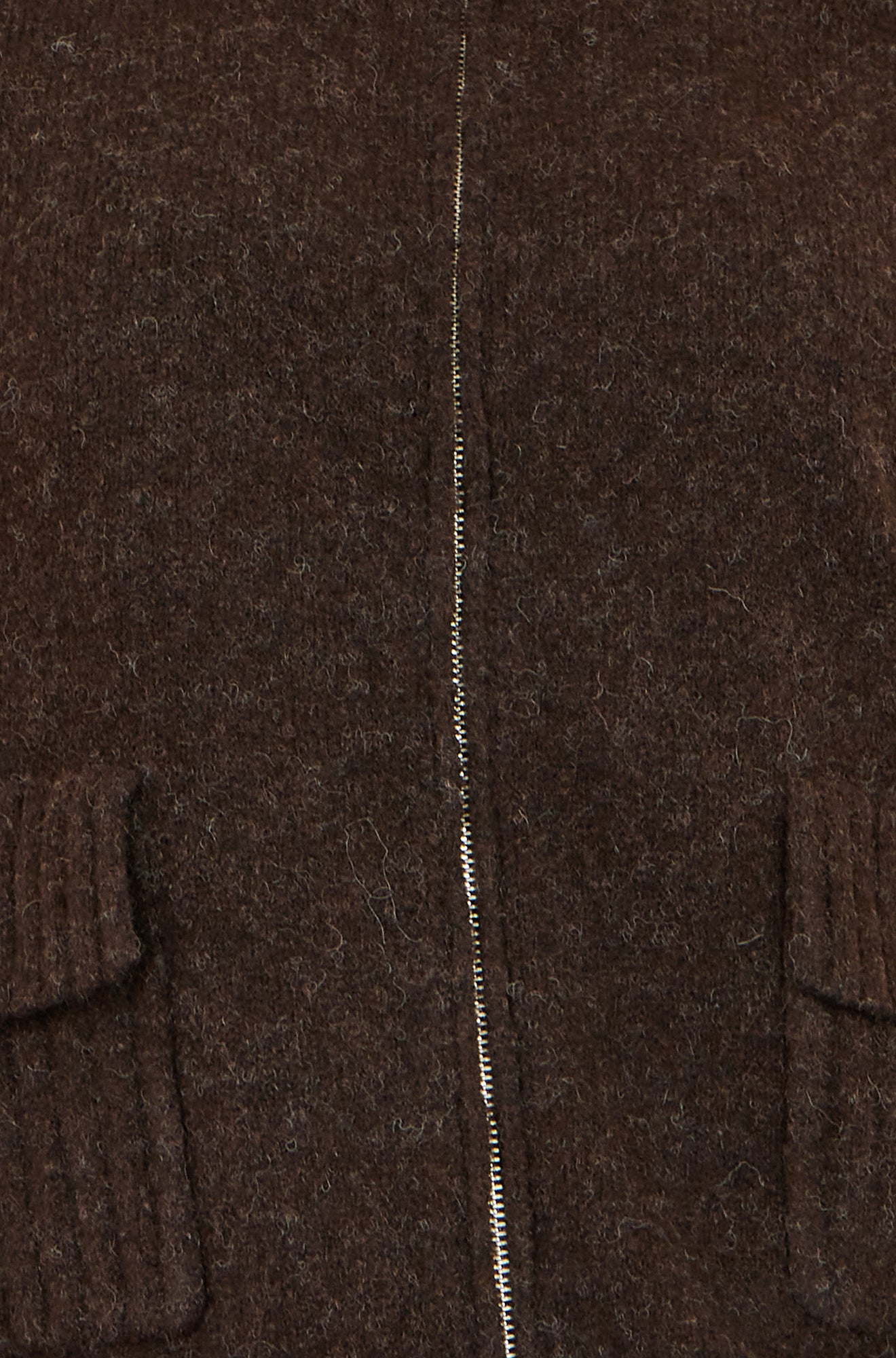 Yumi Brown Zip Up Cardigan Knit Cardigan Yumi