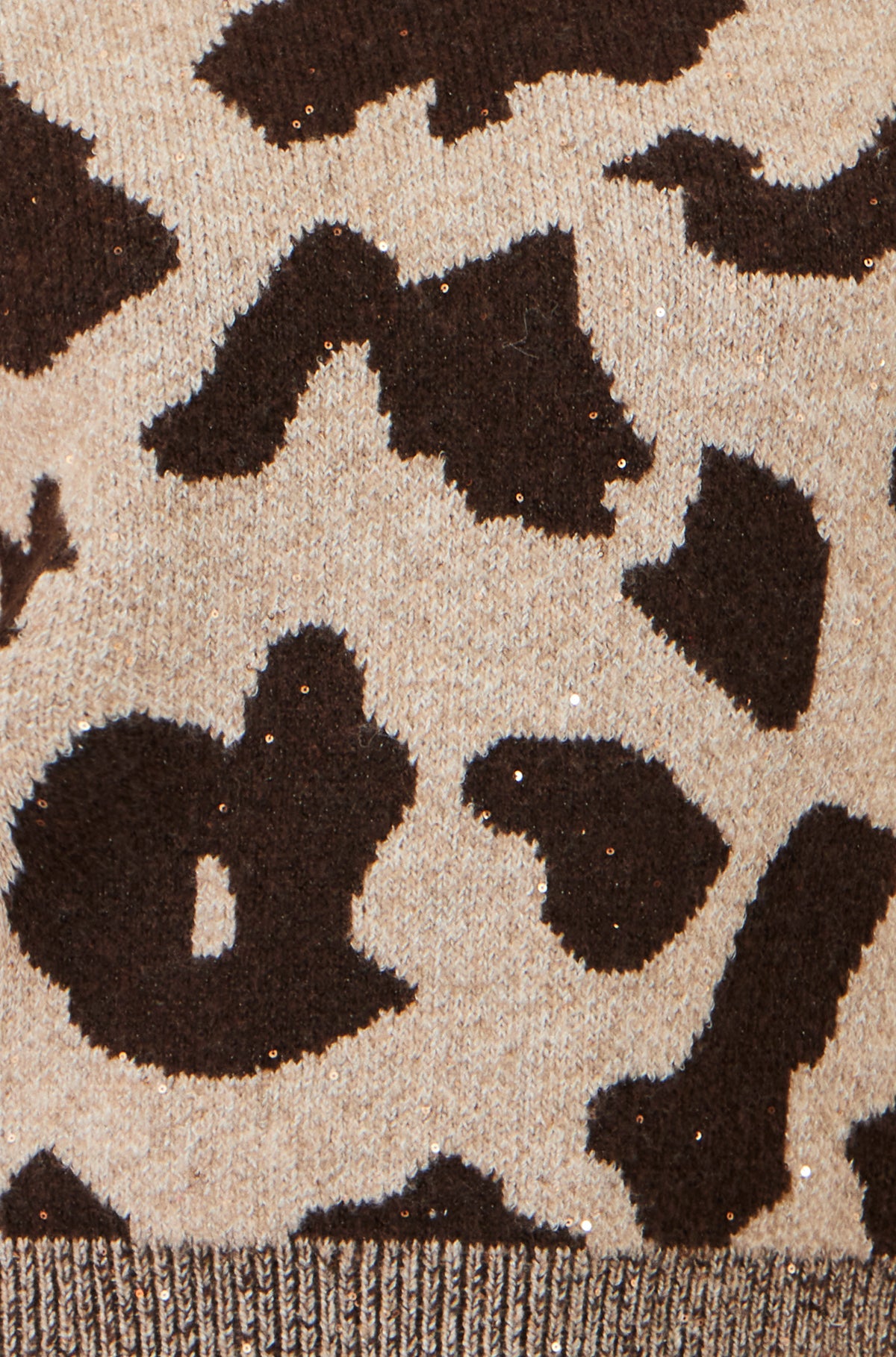 Yumi Brown Leopard Intarsia Short Sleeve Jumper Knit Jumper Yumi