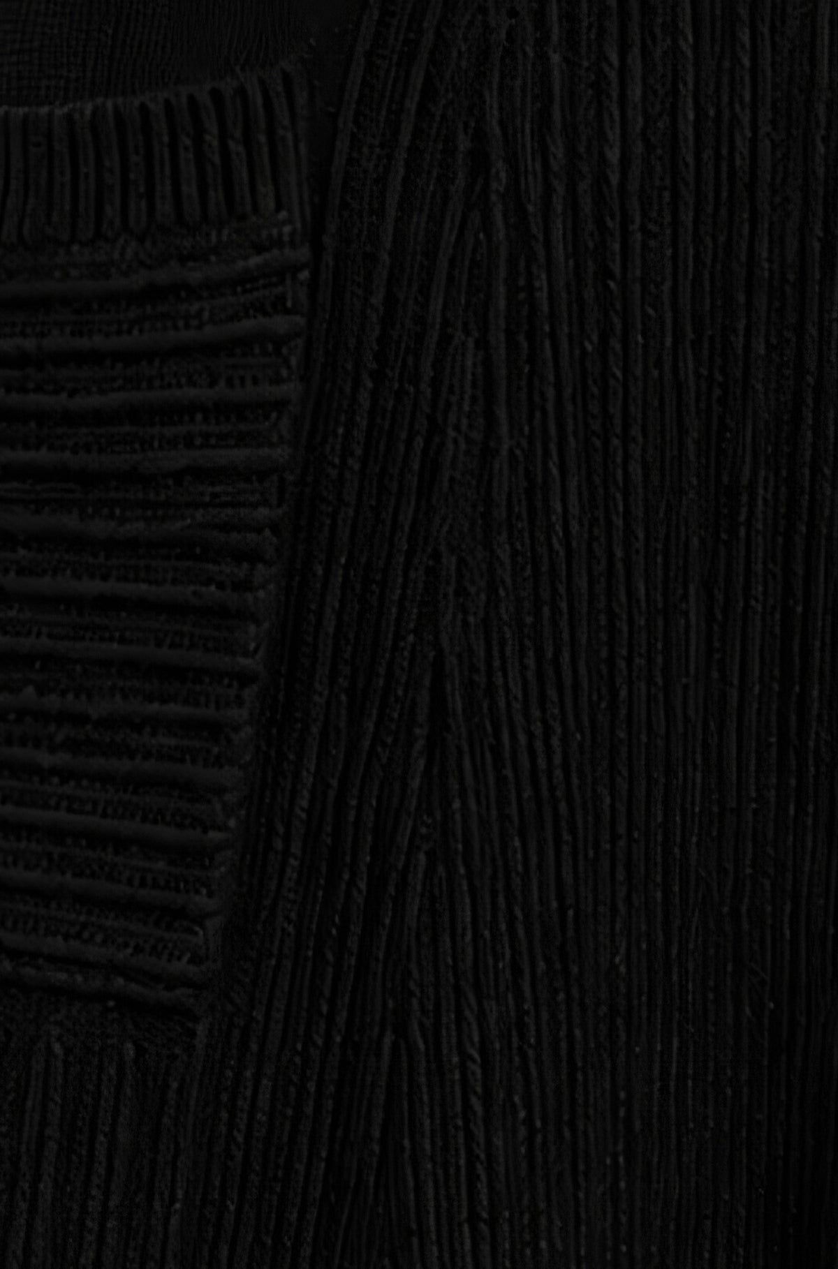 Yumi Black Knitted Midi Skirt With Pockets Knit Skirt Yumi