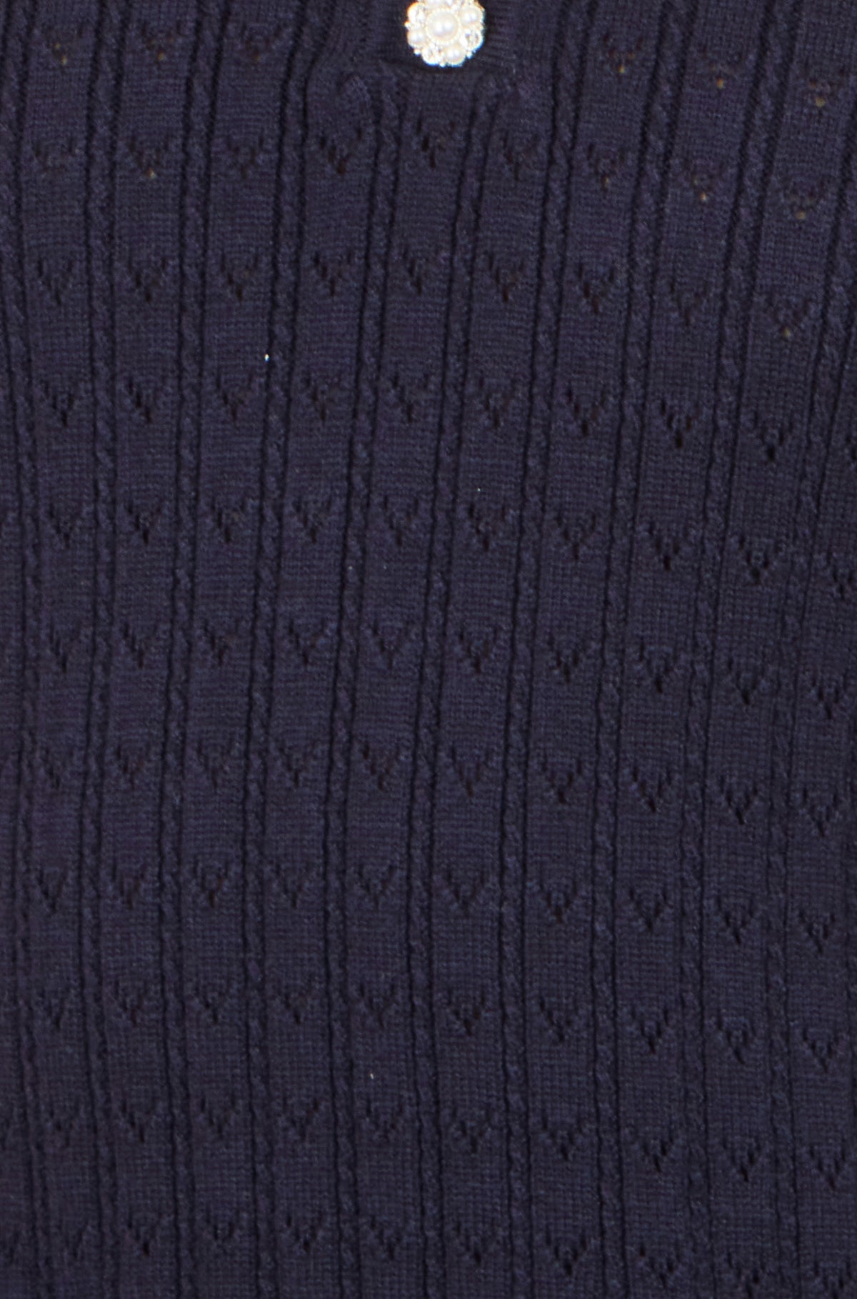 Yumi Navy Viscose Knitted Midi Dress With Buttons Knit Dress Yumi