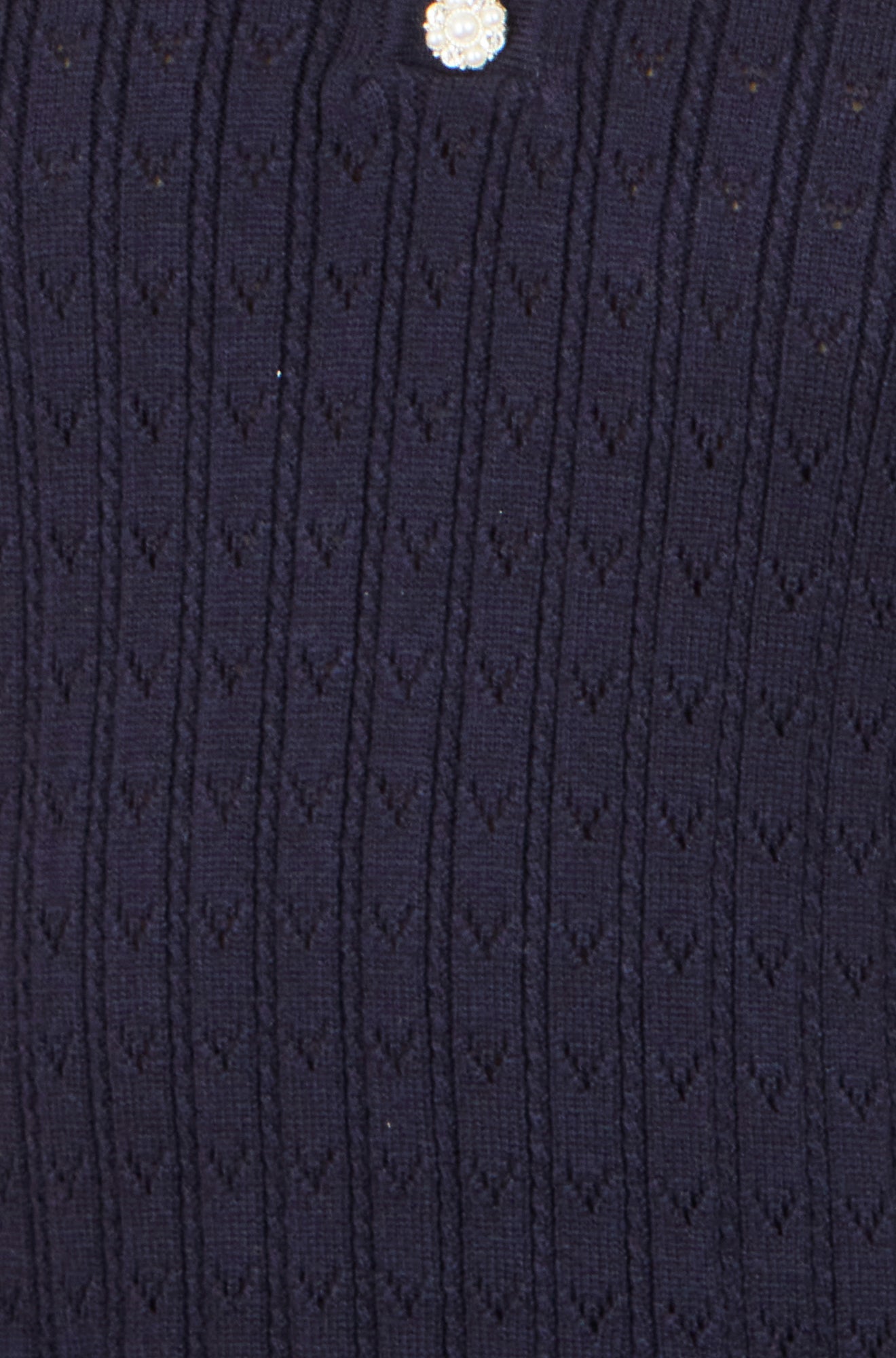 Yumi Navy Viscose Knitted Midi Dress With Buttons Knit Dress Yumi