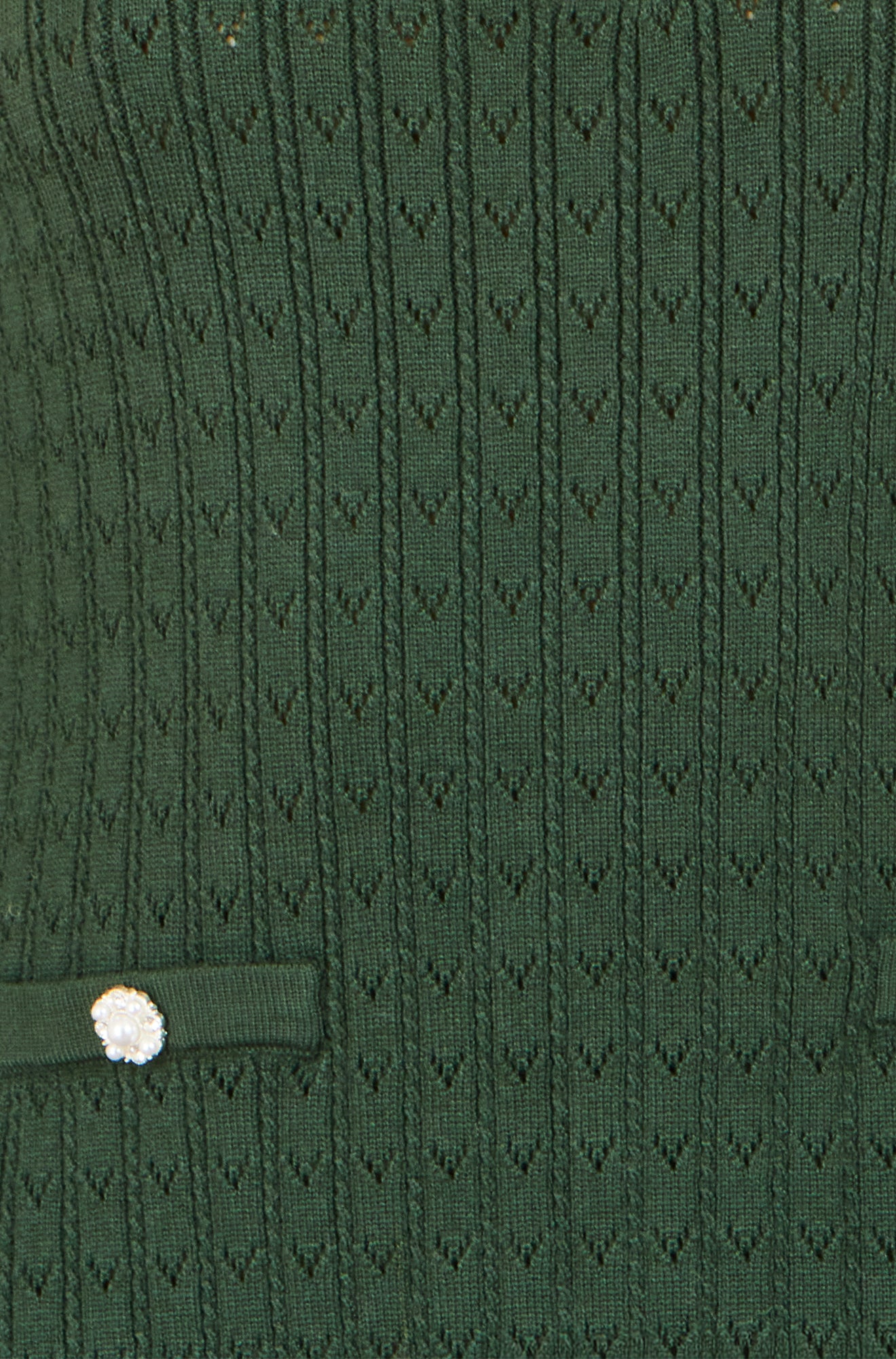 Yumi Green Viscose Knitted Midi Dress With Buttons Knit Dress Yumi