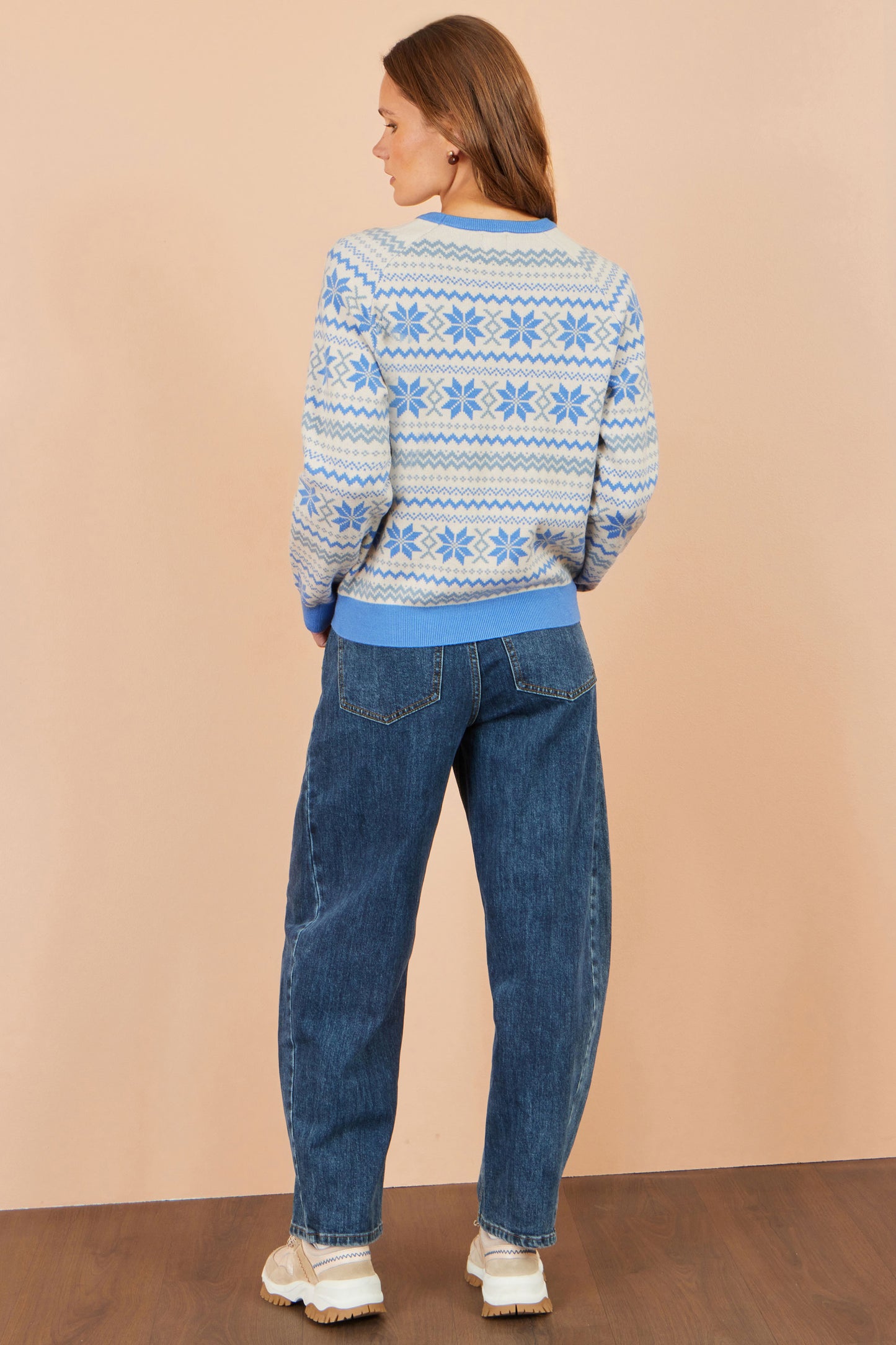 Yumi Blue Apres Intarsia Jumper