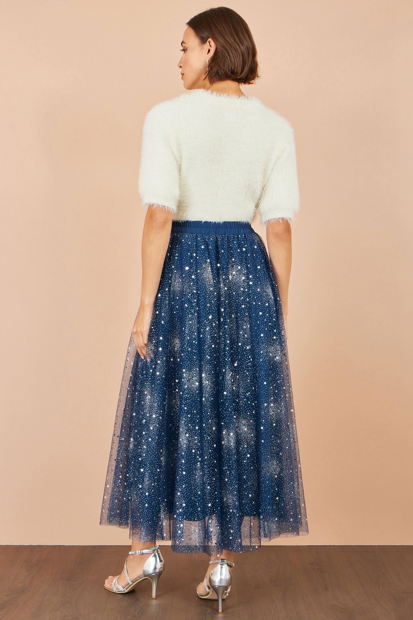 Yumi Navy Star Sparkle Tulle Skirt Skirts Yumi