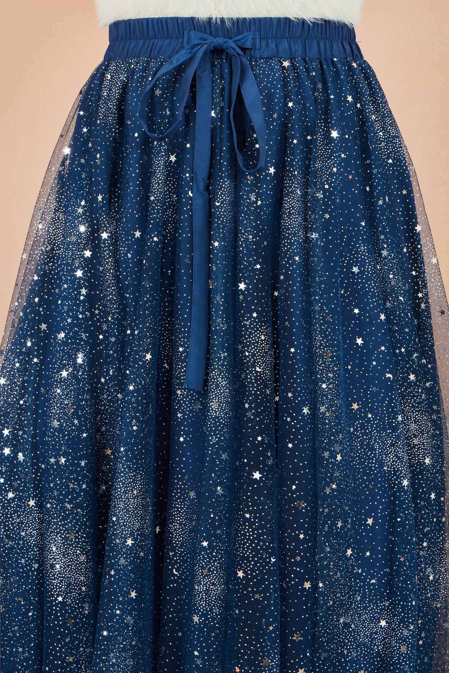 Yumi Navy Star Sparkle Tulle Skirt Skirts Yumi